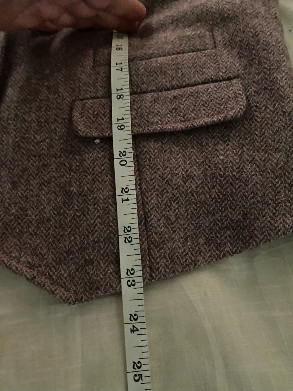 GAP Mauve Tweed Button-Front Vest - Picture 8 of 8